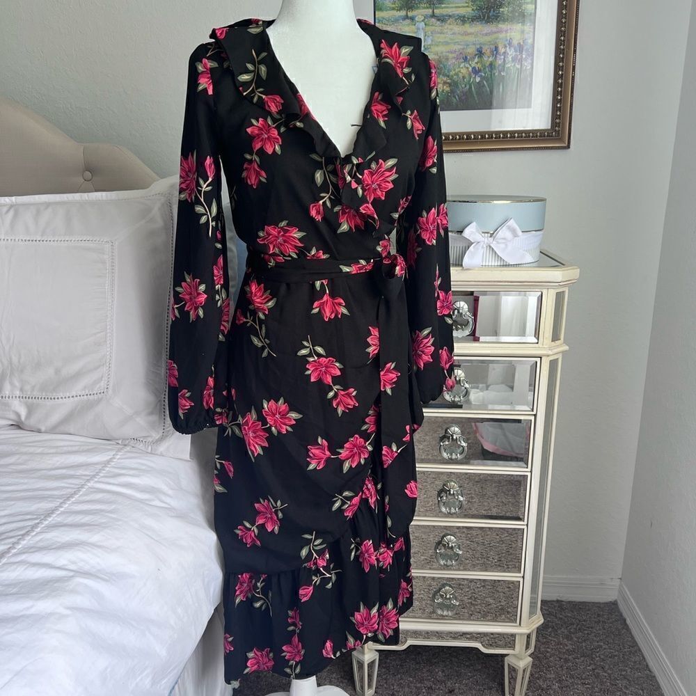 Draper James floral wrap dress size XS NWT